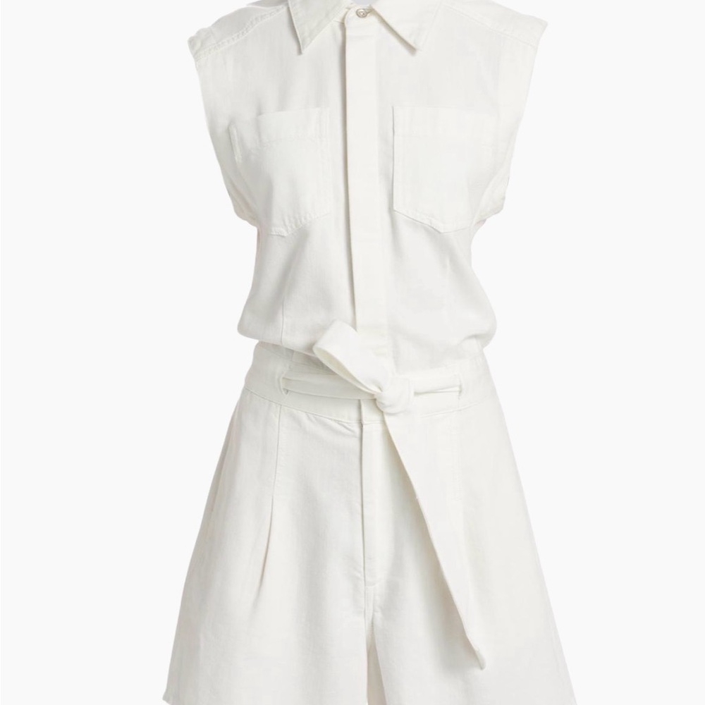 Rag and bone eliza sleeveless belted romper